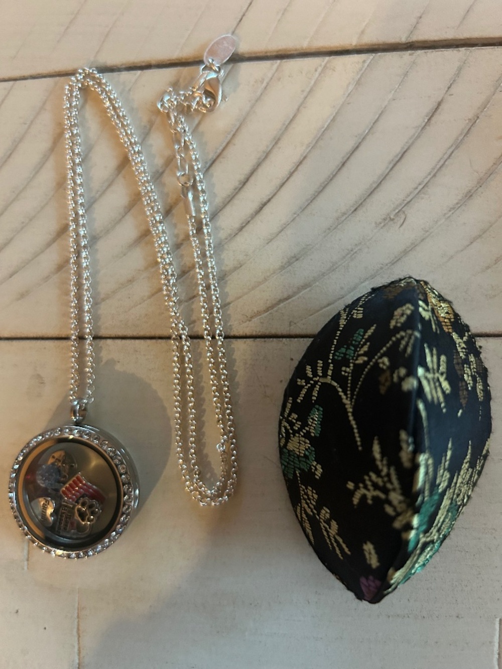 Origami Owl Round Locket With Charms